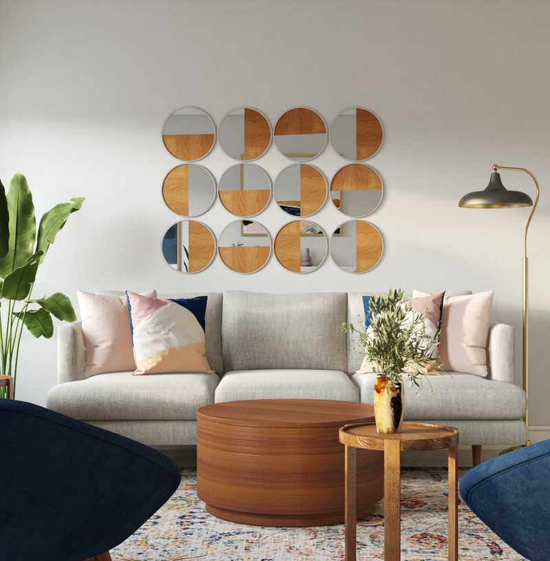 Midcentury Modern Living Room Design by Havenly Interior Designer Izzy
