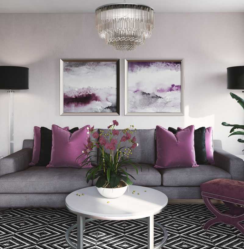 Eclectic Living Room Design by Havenly Interior Designer Julio