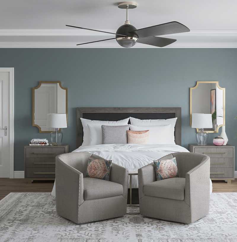 Modern, Midcentury Modern Bedroom Design by Havenly Interior Designer Maria