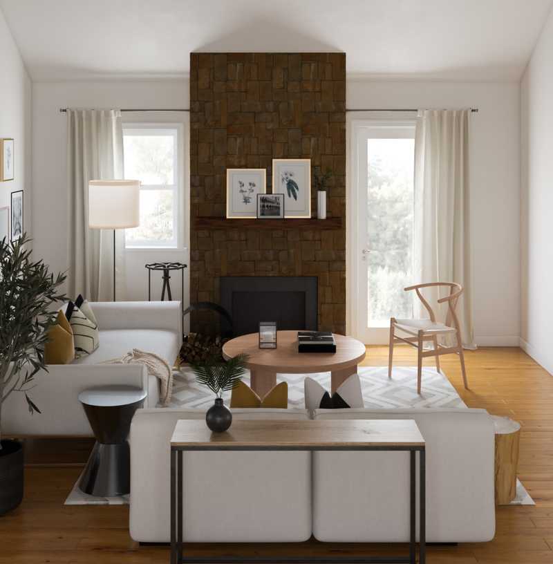 Farmhouse, Minimal, Scandinavian Living Room Design by Havenly Interior Designer Elisabeth