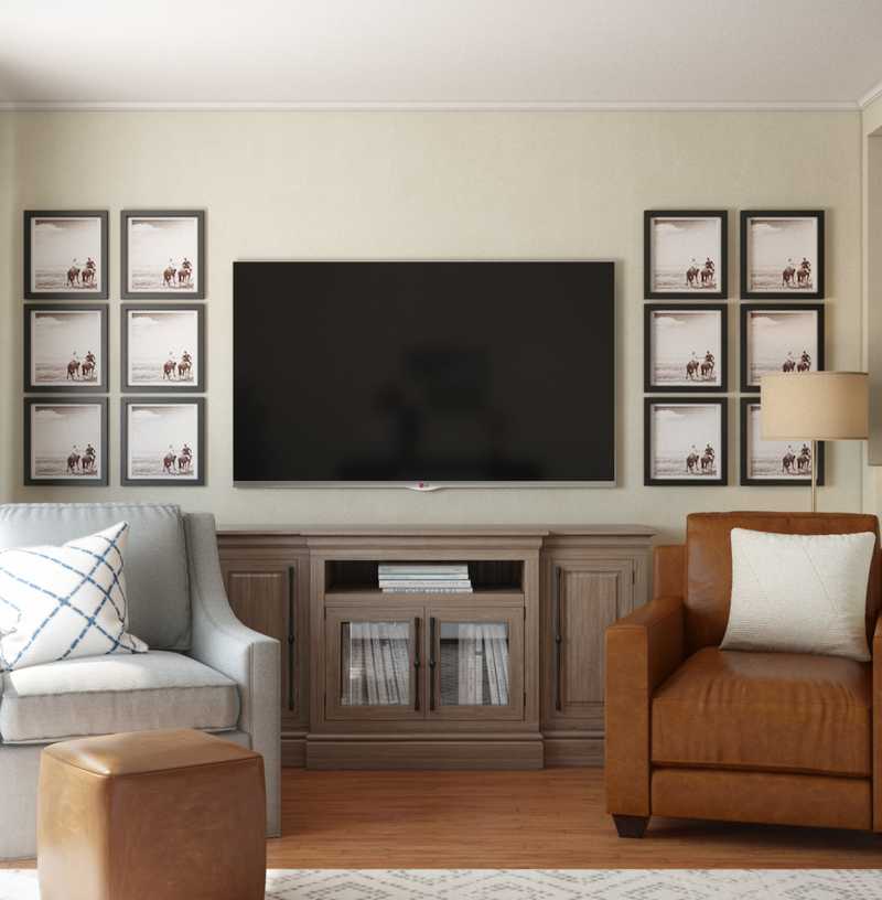 Coastal, Transitional Living Room Design by Havenly Interior Designer Catherine