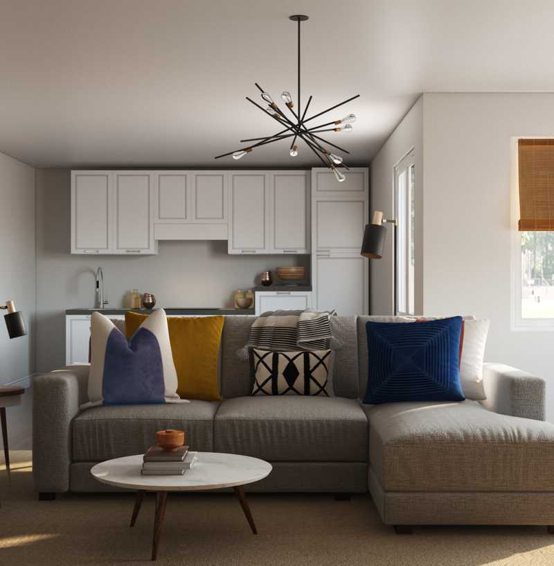 Bohemian, Scandinavian Living Room Design by Havenly Interior Designer Jacqueline