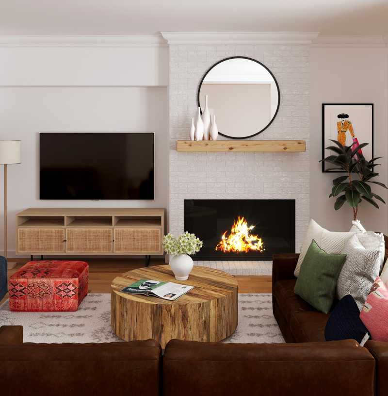 Eclectic, Bohemian Living Room Design by Havenly Interior Designer Natalie