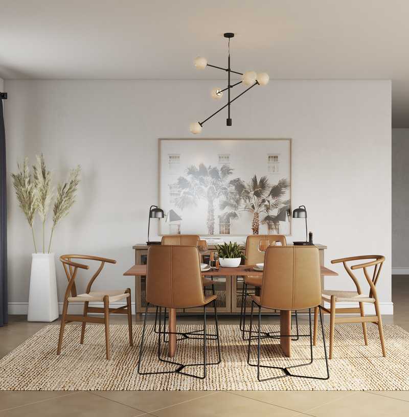 Bohemian, Coastal, Rustic, Global Dining Room Design by Havenly Interior Designer Diana