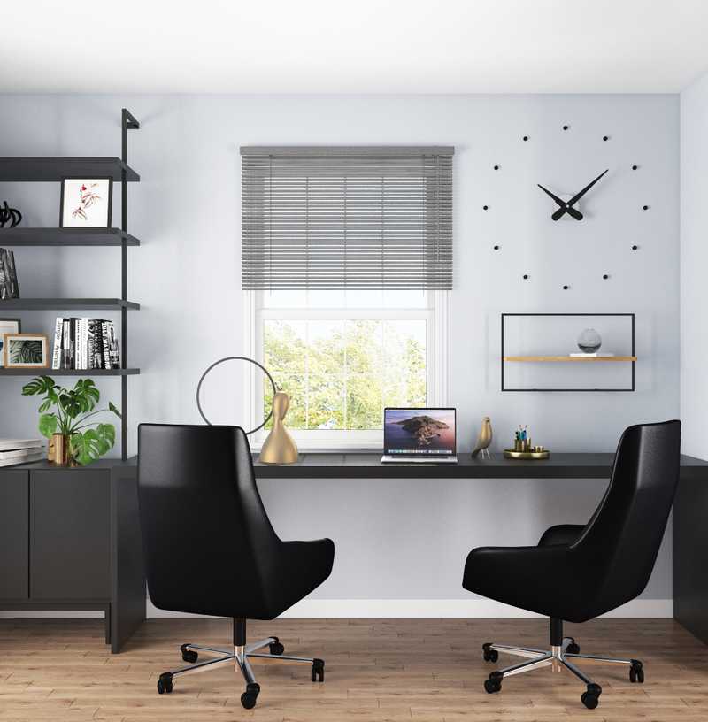 Contemporary, Modern, Industrial, Minimal, Scandinavian Office Design by Havenly Interior Designer Saba