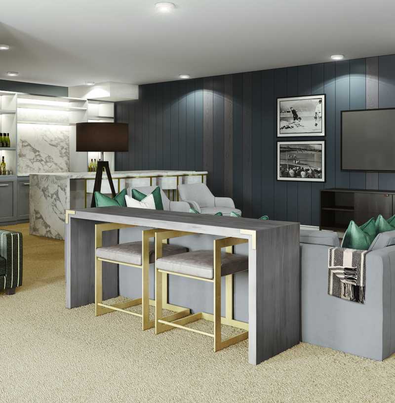 Classic, Industrial Living Room Design by Havenly Interior Designer Vivian