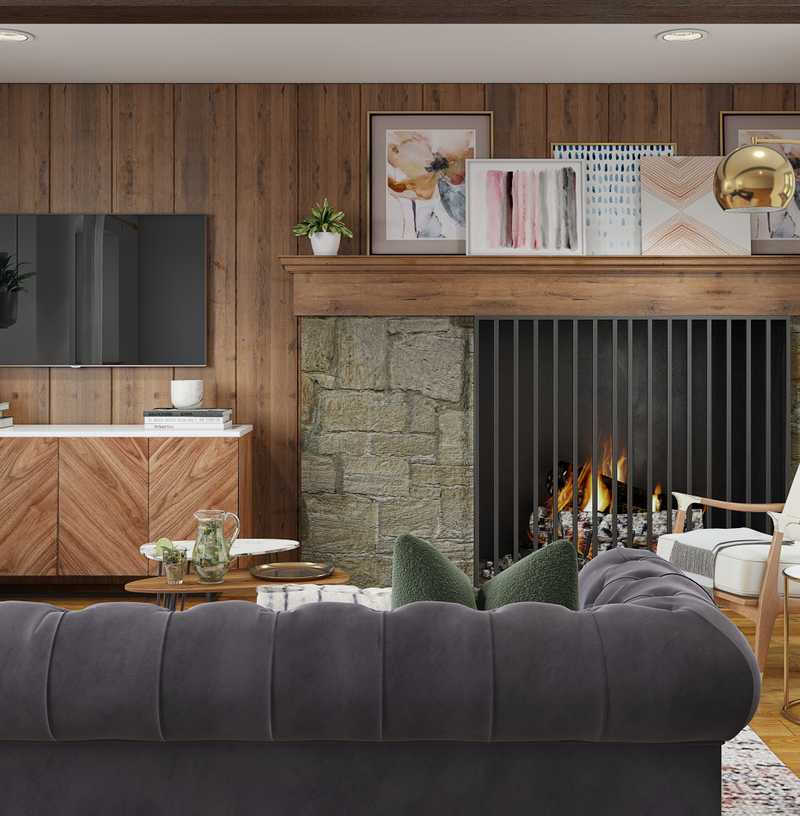 Modern, Bohemian, Minimal, Scandinavian Living Room Design by Havenly Interior Designer Nupur