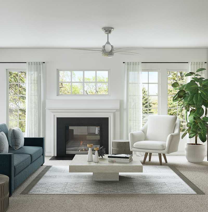 Modern Living Room Design by Havenly Interior Designer Rocio