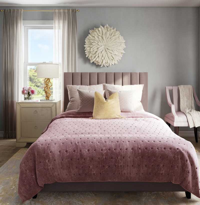 Contemporary, Glam Bedroom Design by Havenly Interior Designer Erin