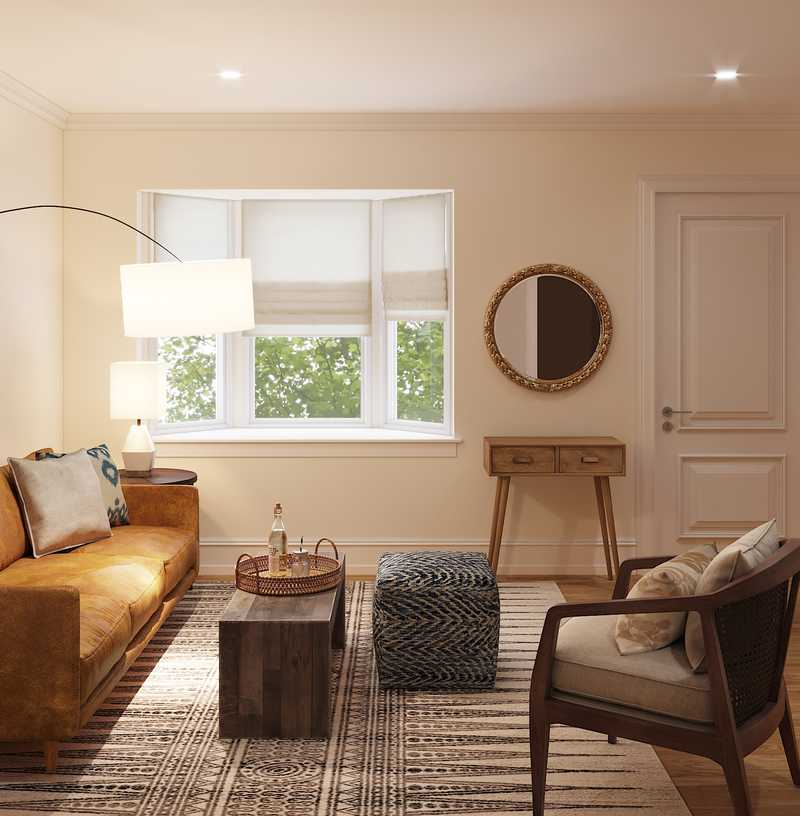 Contemporary, Industrial Living Room Design by Havenly Interior Designer Leah