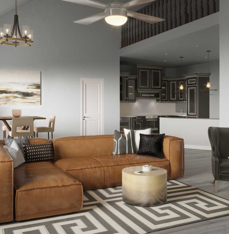 Contemporary, Modern, Glam, Transitional Living Room Design by Havenly Interior Designer Fiona