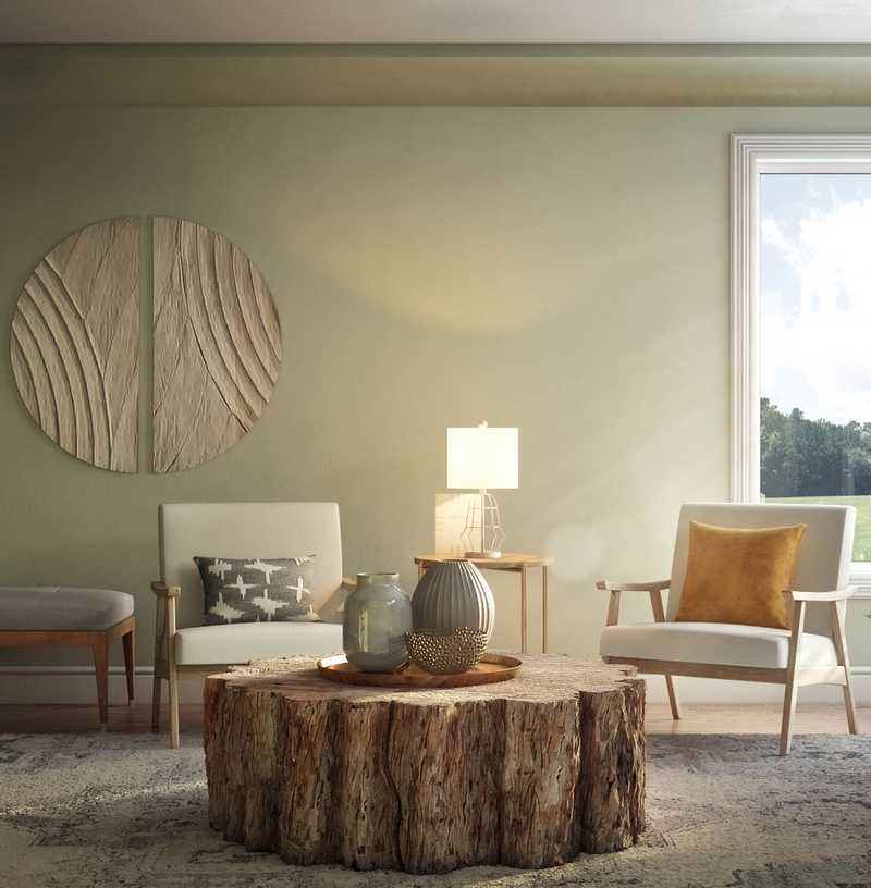 Bohemian, Midcentury Modern, Scandinavian Living Room Design by Havenly Interior Designer Astrid