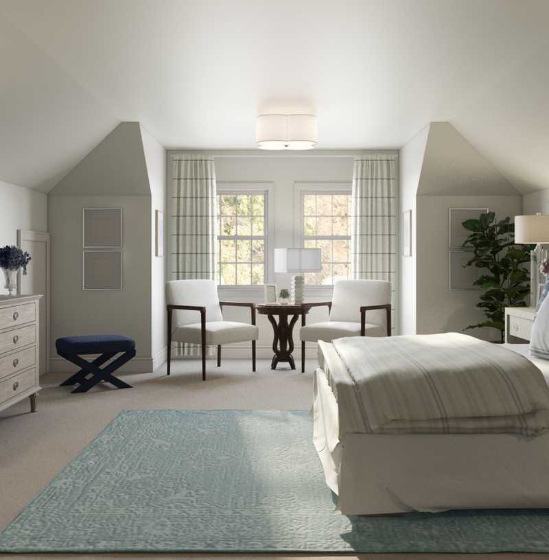 Classic, Traditional, Preppy Bedroom Design by Havenly Interior Designer Laura