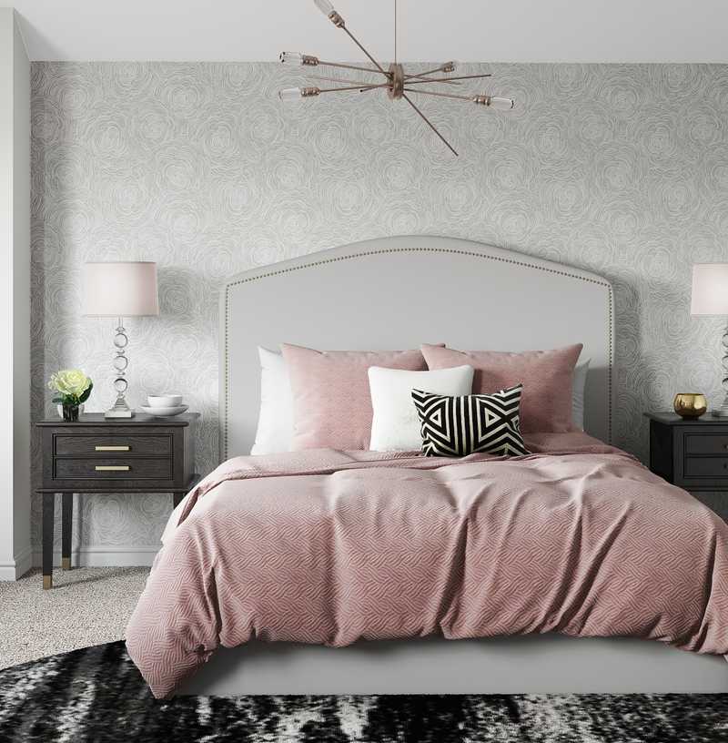 Contemporary, Glam Bedroom Design by Havenly Interior Designer Elizabeth