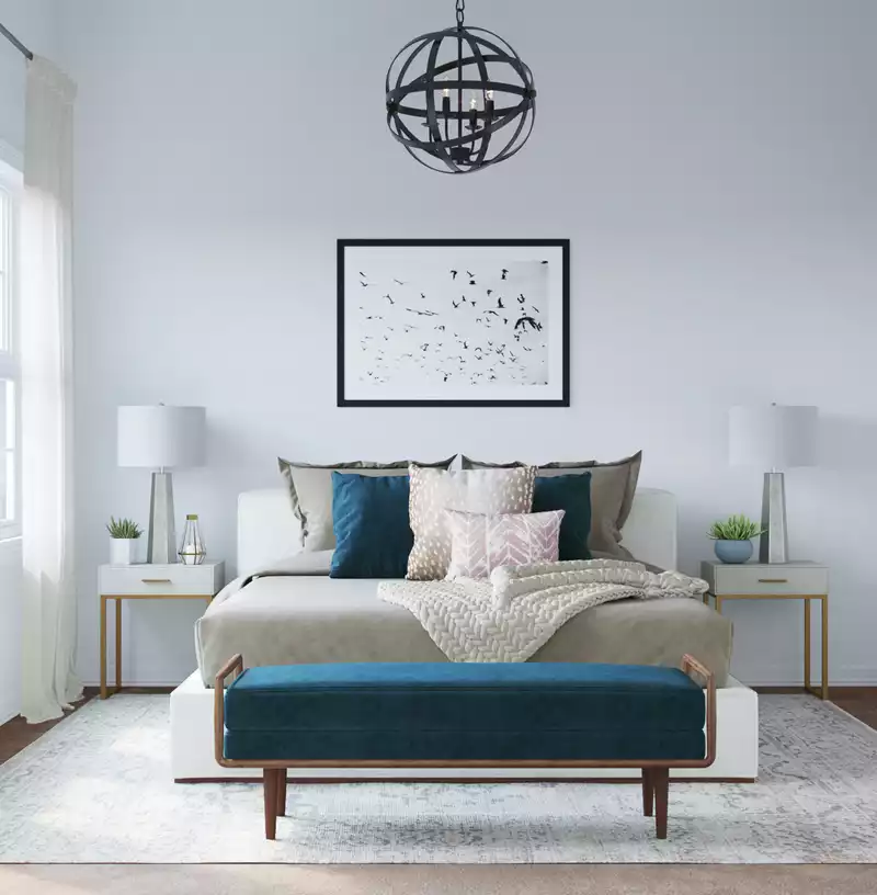 Modern, Midcentury Modern Bedroom Design by Havenly Interior Designer Arissa