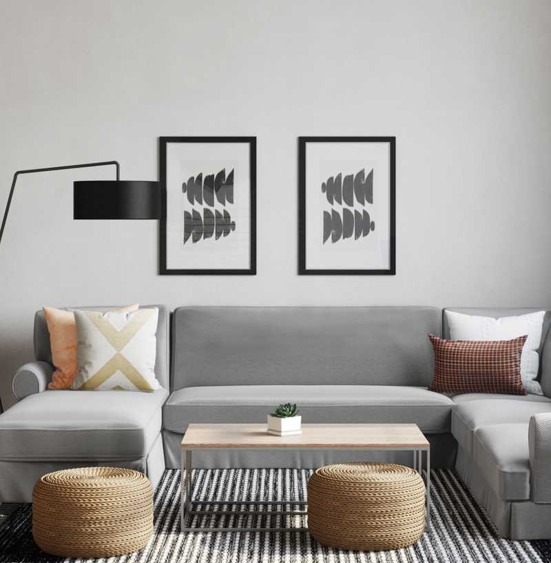 Midcentury Modern, Scandinavian Living Room Design by Havenly Interior Designer Savannah