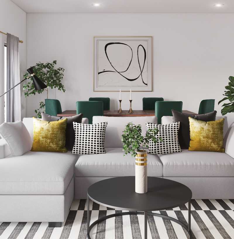 Modern, Glam Living Room Design by Havenly Interior Designer Alex
