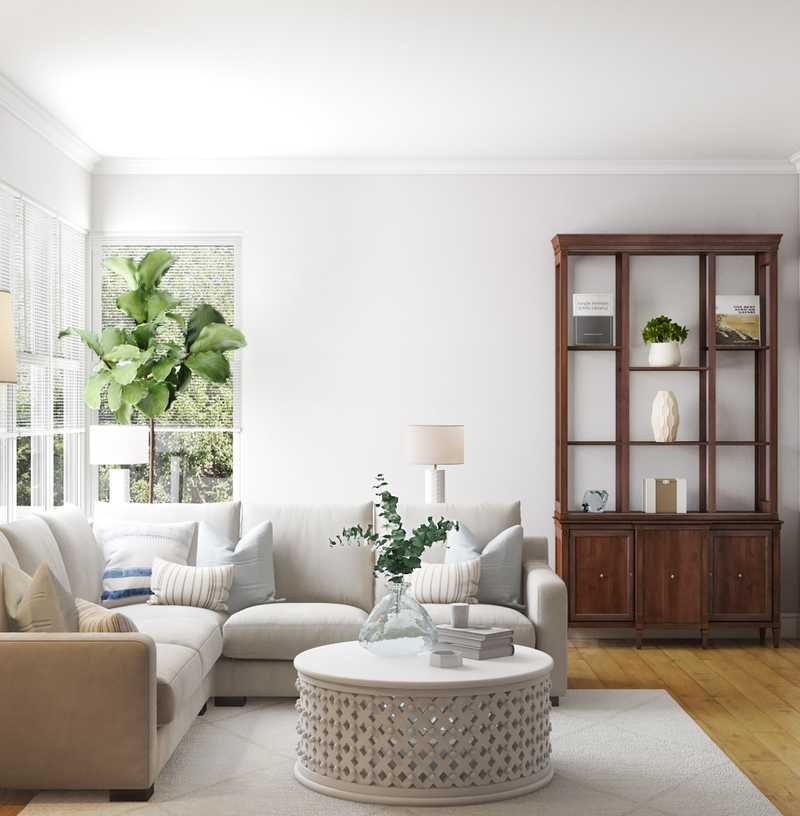 Classic, Farmhouse Living Room Design by Havenly Interior Designer Sara