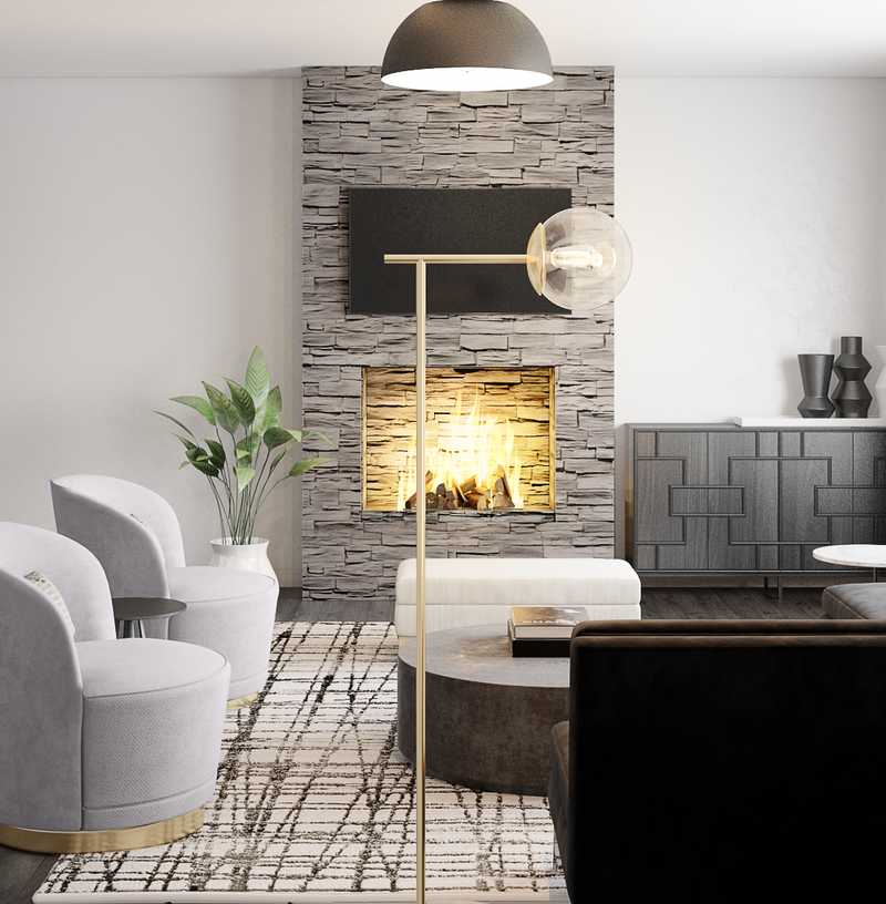 Modern, Minimal Living Room Design by Havenly Interior Designer Erin