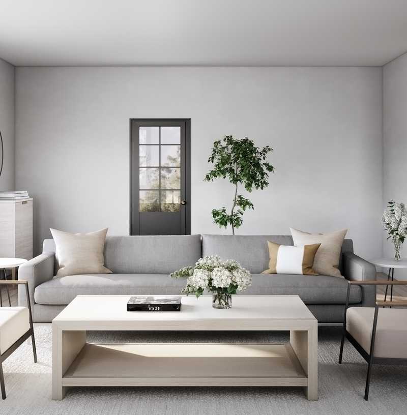 Modern, Minimal Living Room Design by Havenly Interior Designer Kelcy