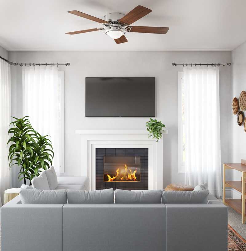 Bohemian, Scandinavian Living Room Design by Havenly Interior Designer Luisa