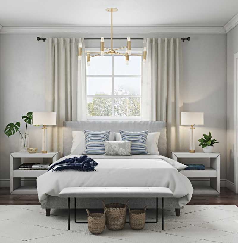 Contemporary, Coastal, Minimal Bedroom Design by Havenly Interior Designer Amanda