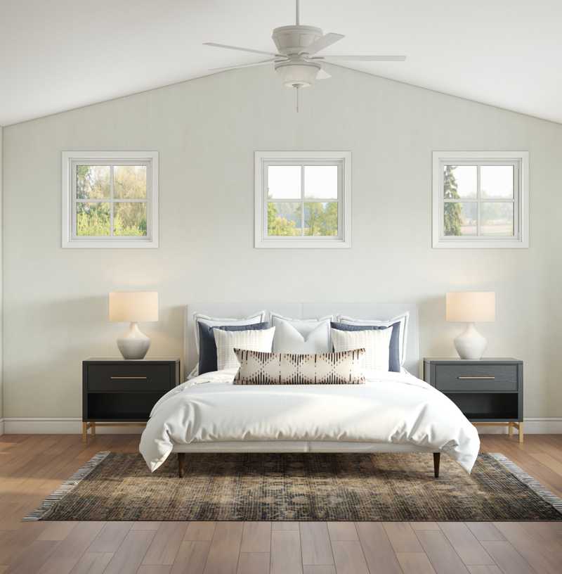 Contemporary, Transitional, Midcentury Modern Bedroom Design by Havenly Interior Designer Amy