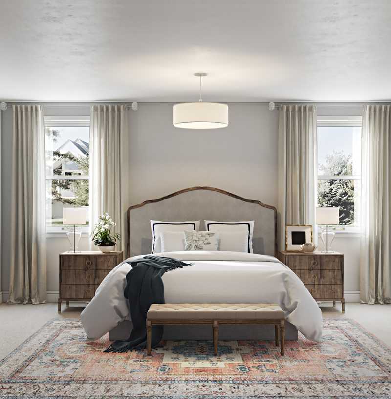 Classic, Preppy Bedroom Design by Havenly Interior Designer Sara
