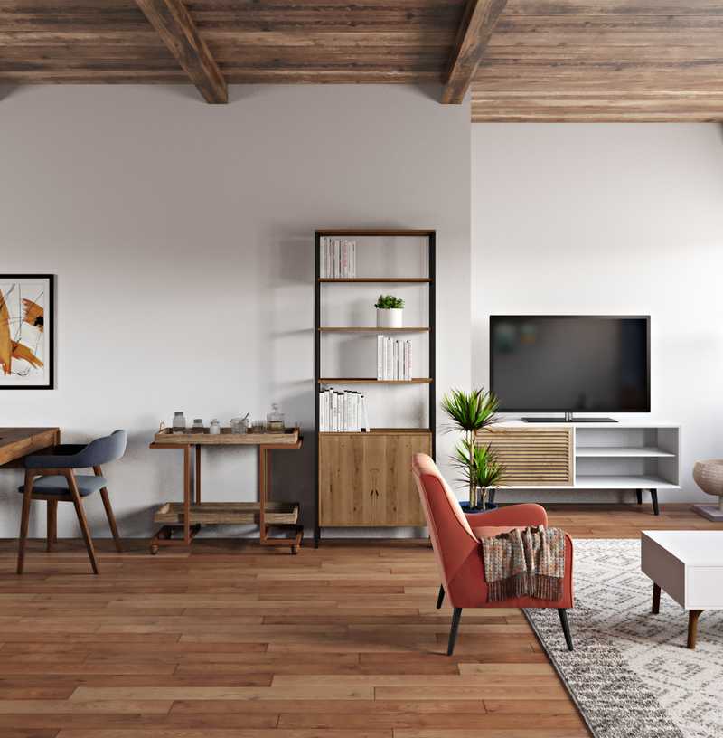 Bohemian, Industrial, Global Living Room Design by Havenly Interior Designer Nidhi