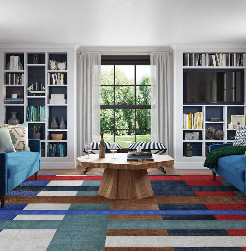 Eclectic Living Room Design by Havenly Interior Designer Brady