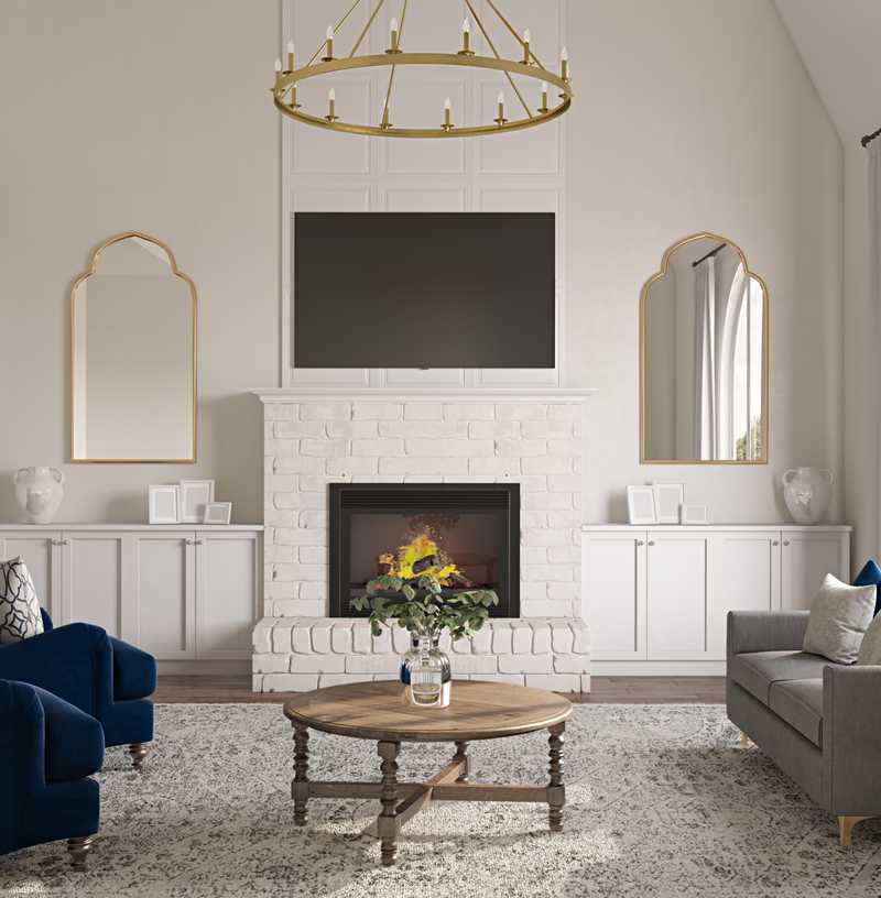 Classic, Transitional Living Room Design by Havenly Interior Designer Paige