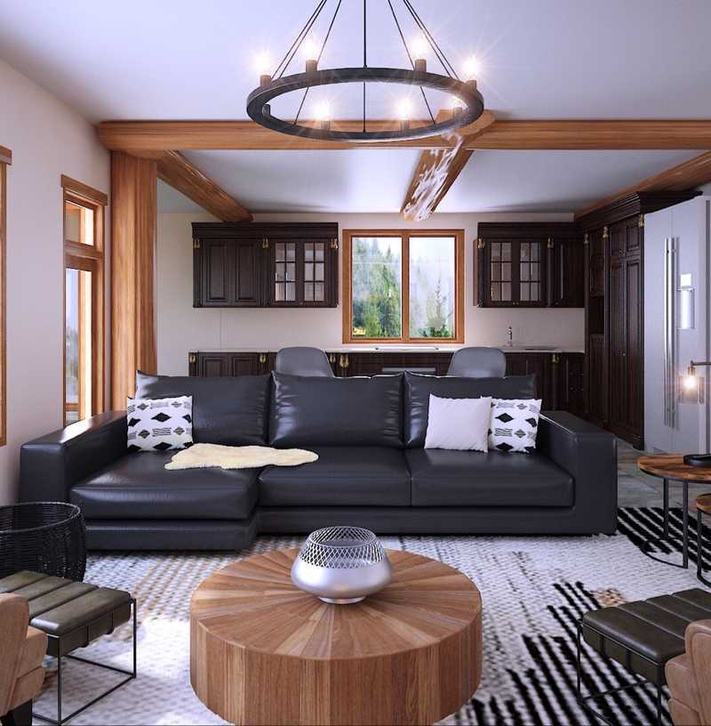 Industrial, Midcentury Modern Living Room Design by Havenly Interior Designer Autumn