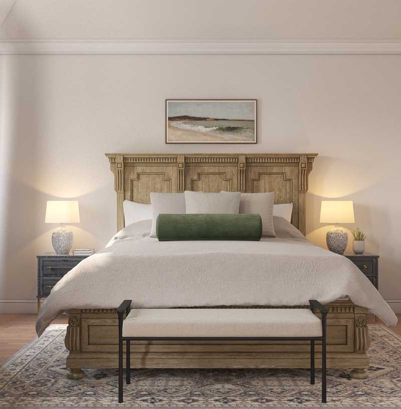 Contemporary, Modern, Bohemian, Transitional Bedroom Design by Havenly Interior Designer Corey