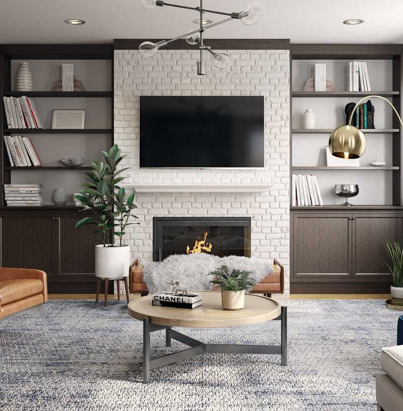 Modern, Scandinavian Living Room Design by Havenly Interior Designer Paulina