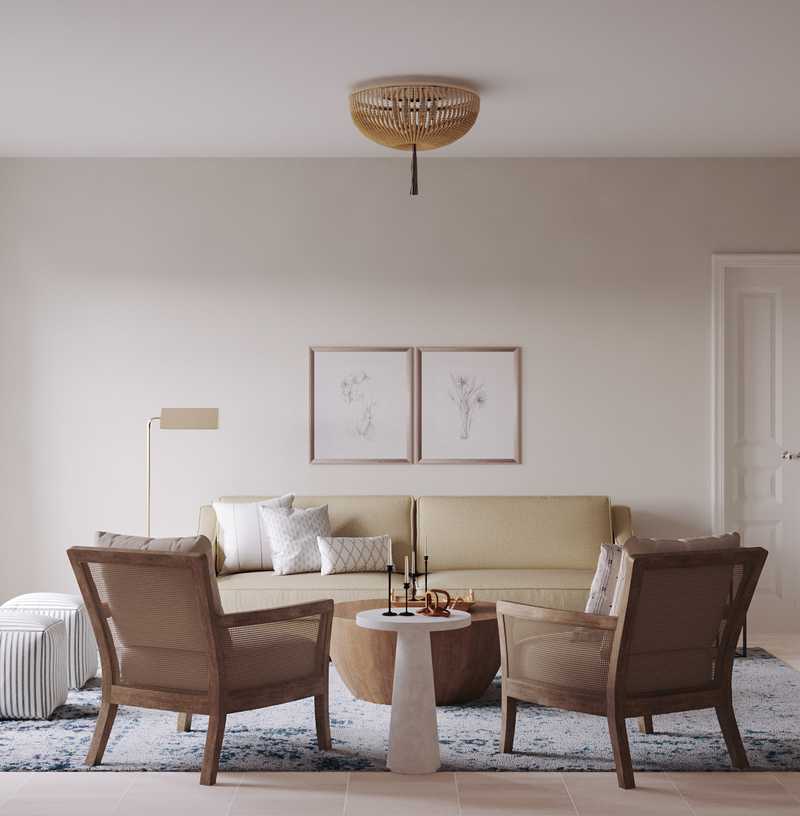 Modern, Coastal, Traditional Living Room Design by Havenly Interior Designer Abby