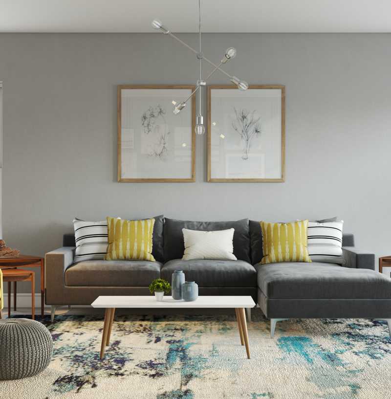 Modern, Midcentury Modern Living Room Design by Havenly Interior Designer Taylor