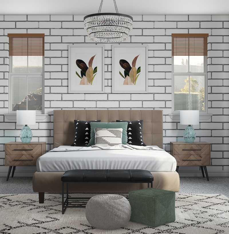 Contemporary, Bohemian, Scandinavian Bedroom Design by Havenly Interior Designer Aishwarya