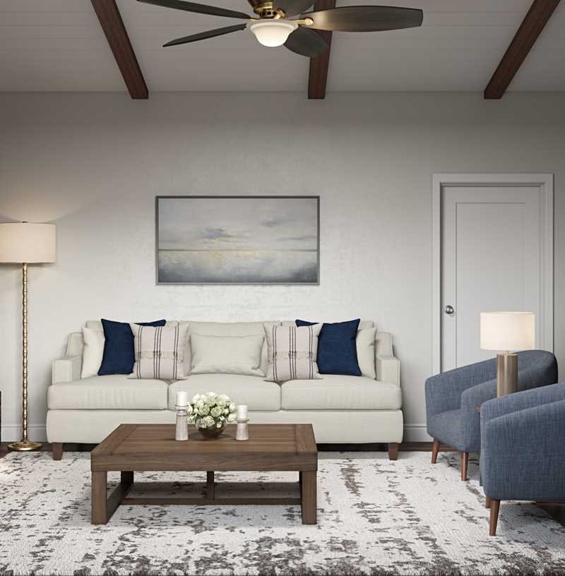 Contemporary, Traditional Living Room Design by Havenly Interior Designer Laura