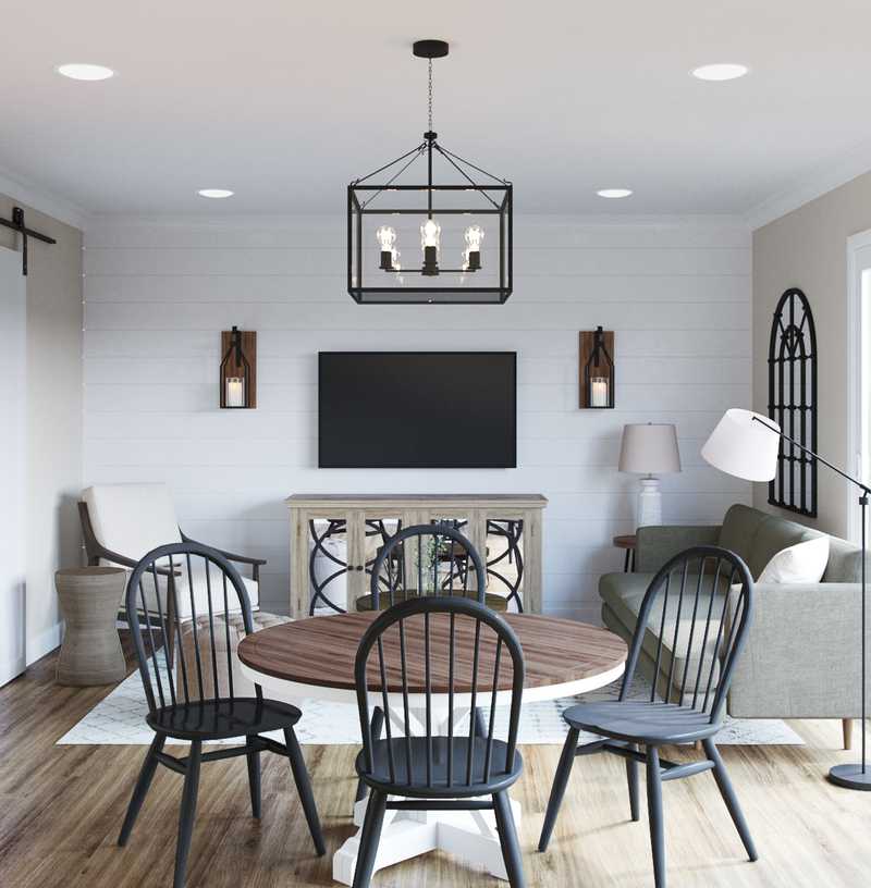 Farmhouse, Transitional Living Room Design by Havenly Interior Designer Paige