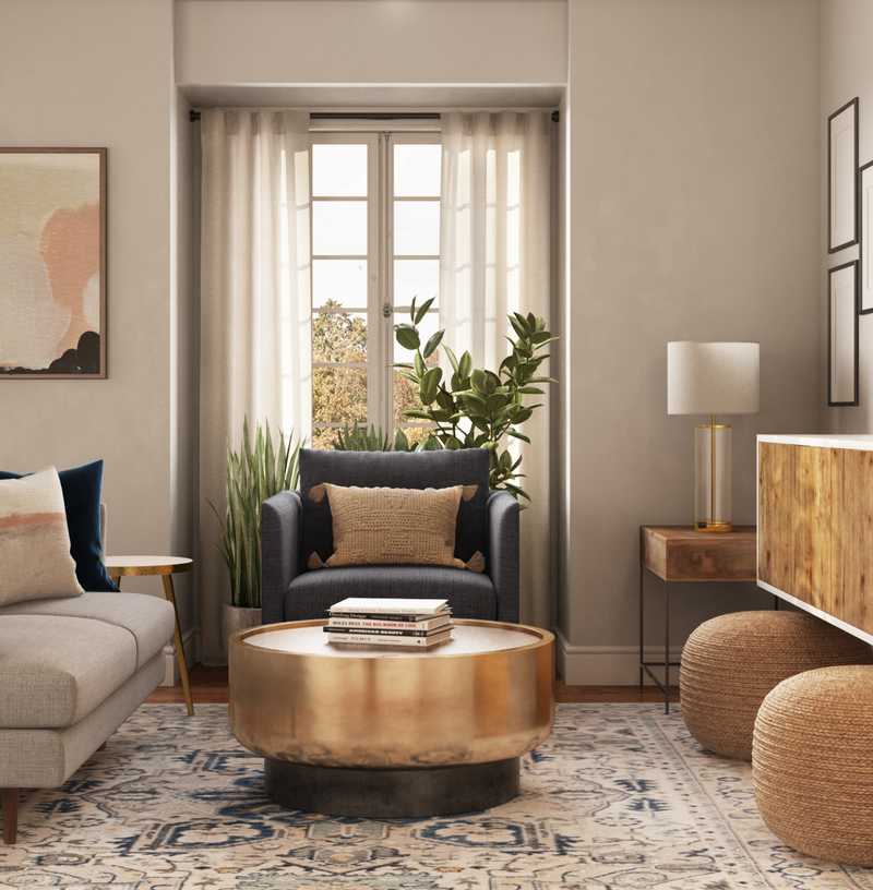 Modern, Industrial Living Room Design by Havenly Interior Designer Allison