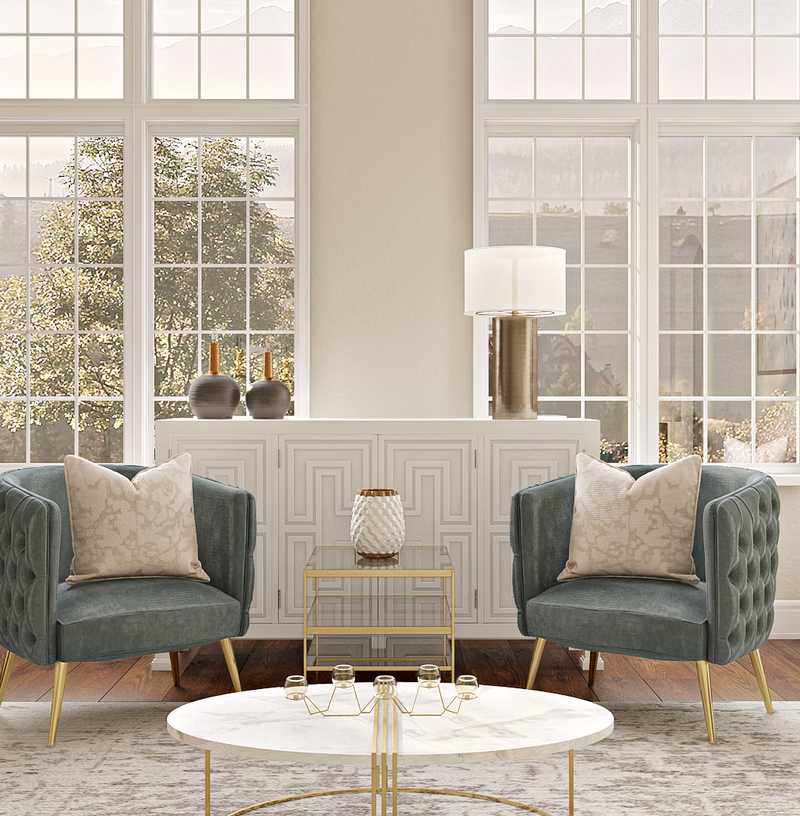 Modern, Glam Living Room Design by Havenly Interior Designer Laura