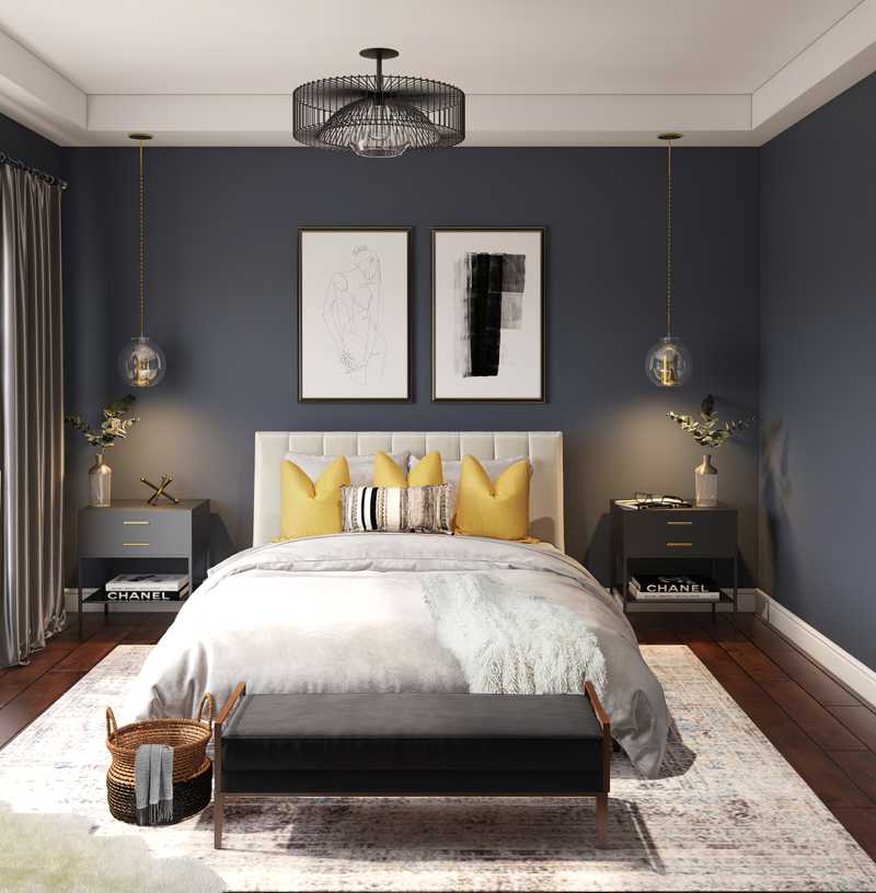 Bohemian, Glam Bedroom Design by Havenly Interior Designer Maria