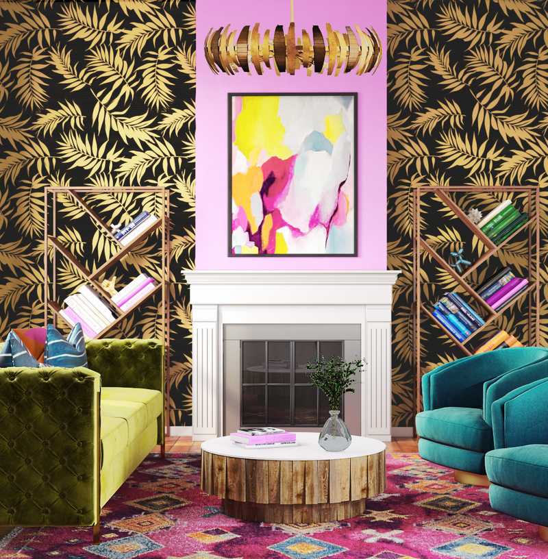 Eclectic Living Room Design by Havenly Interior Designer Marie