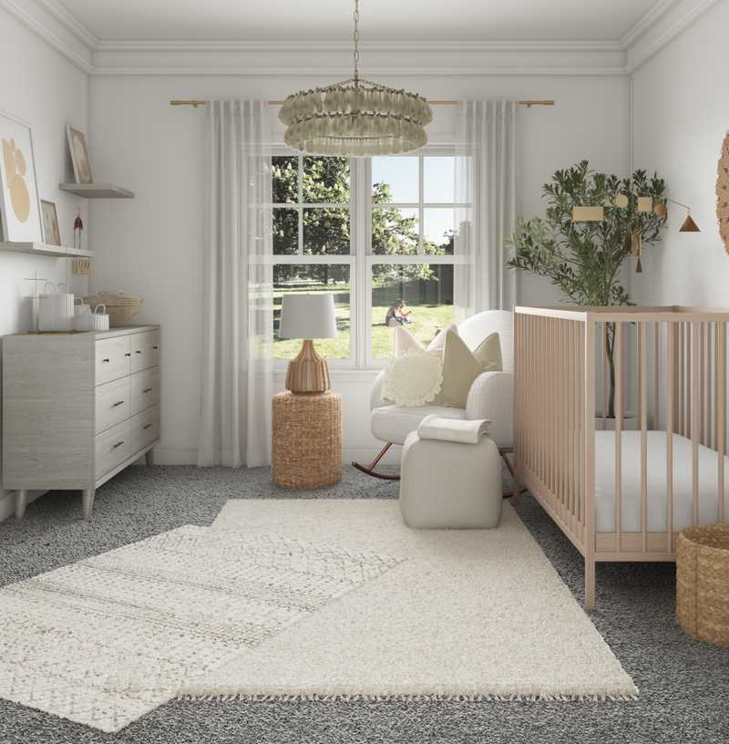 Bohemian, Scandinavian Nursery Design by Havenly Interior Designer Elisabeth