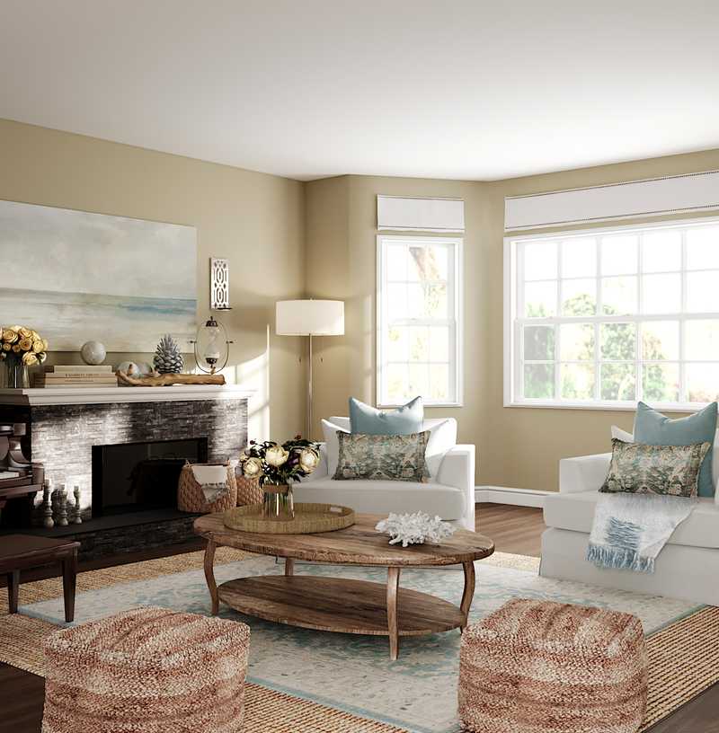 Farmhouse Living Room Design by Havenly Interior Designer Melisa