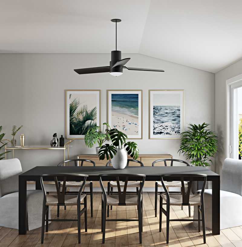 Modern, Bohemian, Coastal Dining Room Design by Havenly Interior Designer Markie