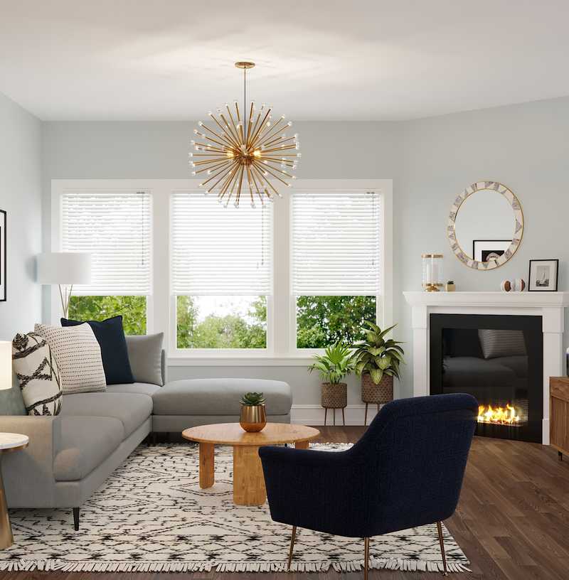 Eclectic, Midcentury Modern Living Room Design by Havenly Interior Designer Cathrine