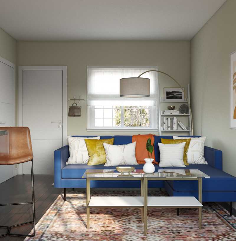 Bohemian, Transitional, Scandinavian Living Room Design by Havenly Interior Designer Andrea