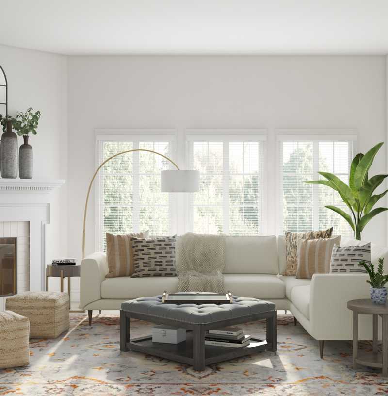 Classic, Farmhouse, Rustic Living Room Design by Havenly Interior Designer Robyn