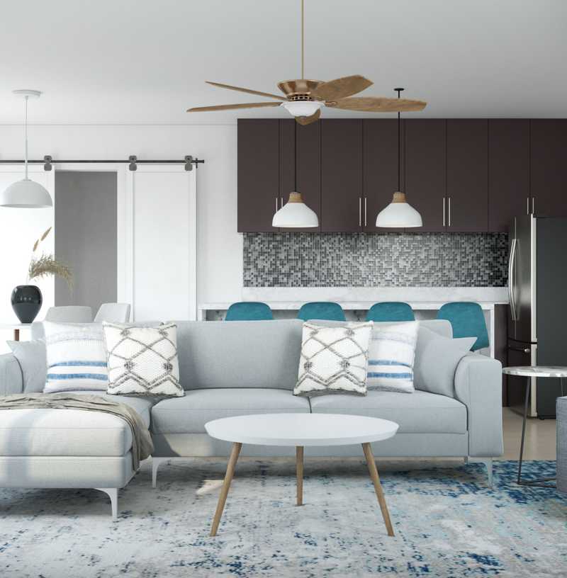 Modern, Midcentury Modern, Scandinavian Living Room Design by Havenly Interior Designer Adrian